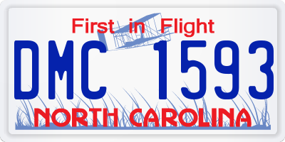 NC license plate DMC1593