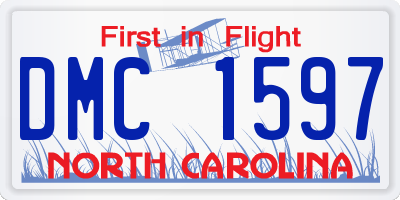 NC license plate DMC1597