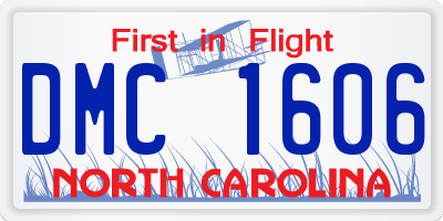 NC license plate DMC1606