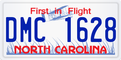 NC license plate DMC1628