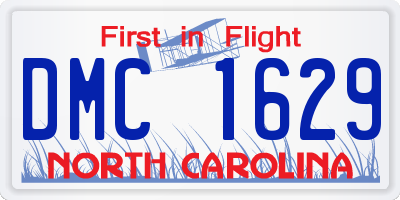 NC license plate DMC1629