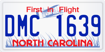 NC license plate DMC1639