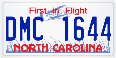 NC license plate DMC1644