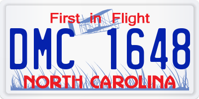 NC license plate DMC1648