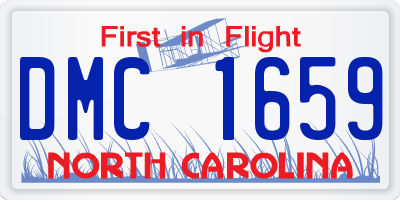 NC license plate DMC1659