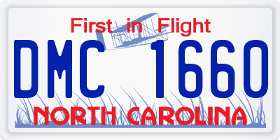 NC license plate DMC1660