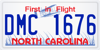 NC license plate DMC1676