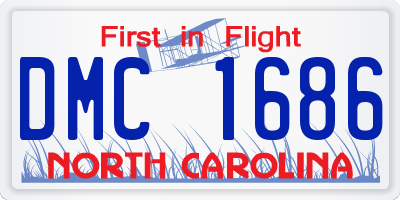 NC license plate DMC1686