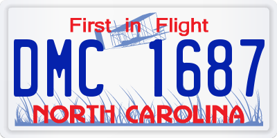 NC license plate DMC1687