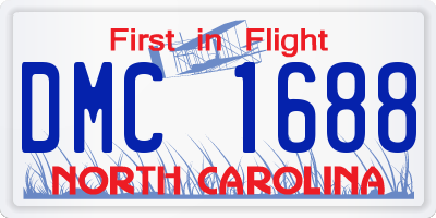 NC license plate DMC1688