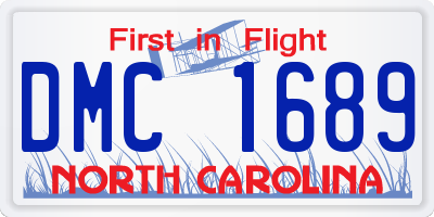 NC license plate DMC1689