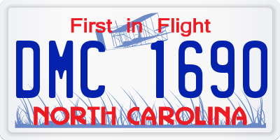 NC license plate DMC1690