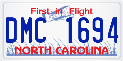 NC license plate DMC1694