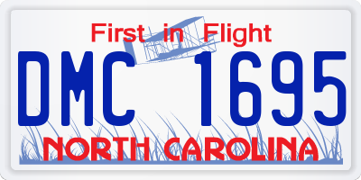 NC license plate DMC1695