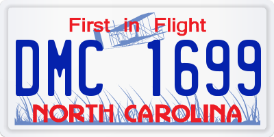 NC license plate DMC1699