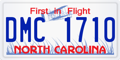 NC license plate DMC1710