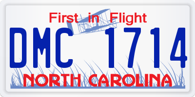 NC license plate DMC1714