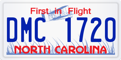 NC license plate DMC1720