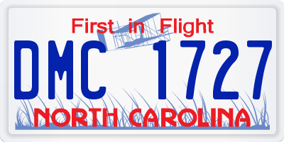NC license plate DMC1727