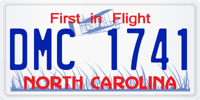 NC license plate DMC1741
