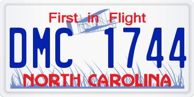 NC license plate DMC1744