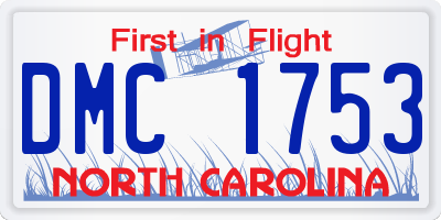 NC license plate DMC1753