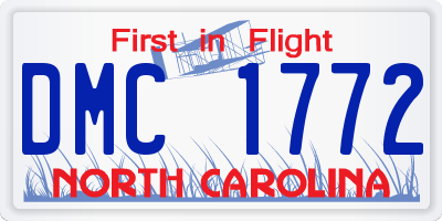 NC license plate DMC1772