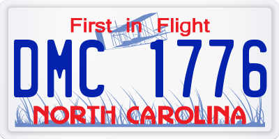 NC license plate DMC1776