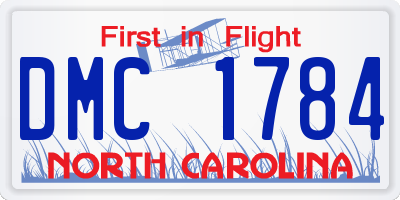 NC license plate DMC1784