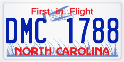 NC license plate DMC1788
