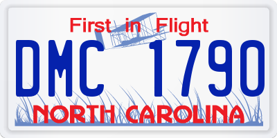 NC license plate DMC1790