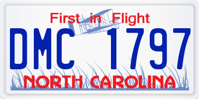 NC license plate DMC1797