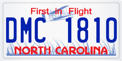 NC license plate DMC1810