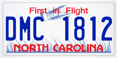 NC license plate DMC1812