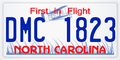 NC license plate DMC1823