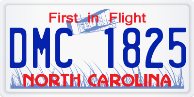 NC license plate DMC1825