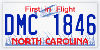 NC license plate DMC1846