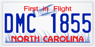 NC license plate DMC1855