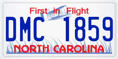 NC license plate DMC1859