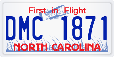 NC license plate DMC1871