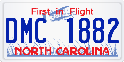 NC license plate DMC1882