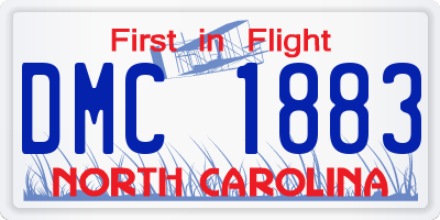 NC license plate DMC1883