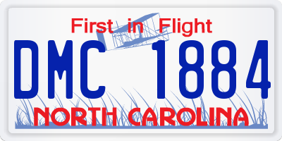 NC license plate DMC1884