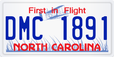 NC license plate DMC1891