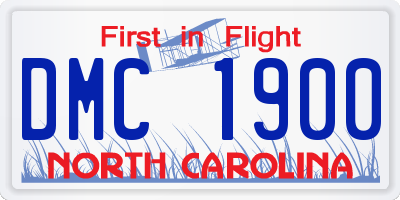 NC license plate DMC1900