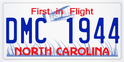 NC license plate DMC1944