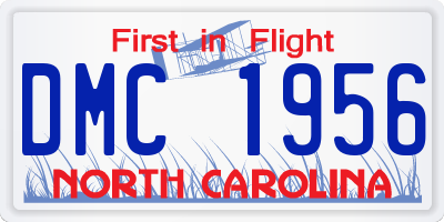 NC license plate DMC1956