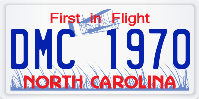 NC license plate DMC1970
