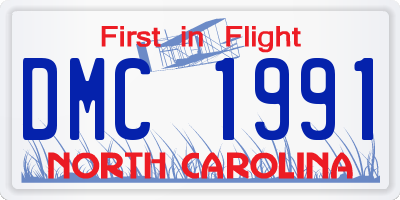 NC license plate DMC1991