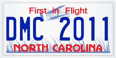 NC license plate DMC2011